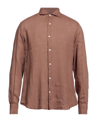 Mc2 Saint Barth Man Shirt Khaki Size L Linen In Beige