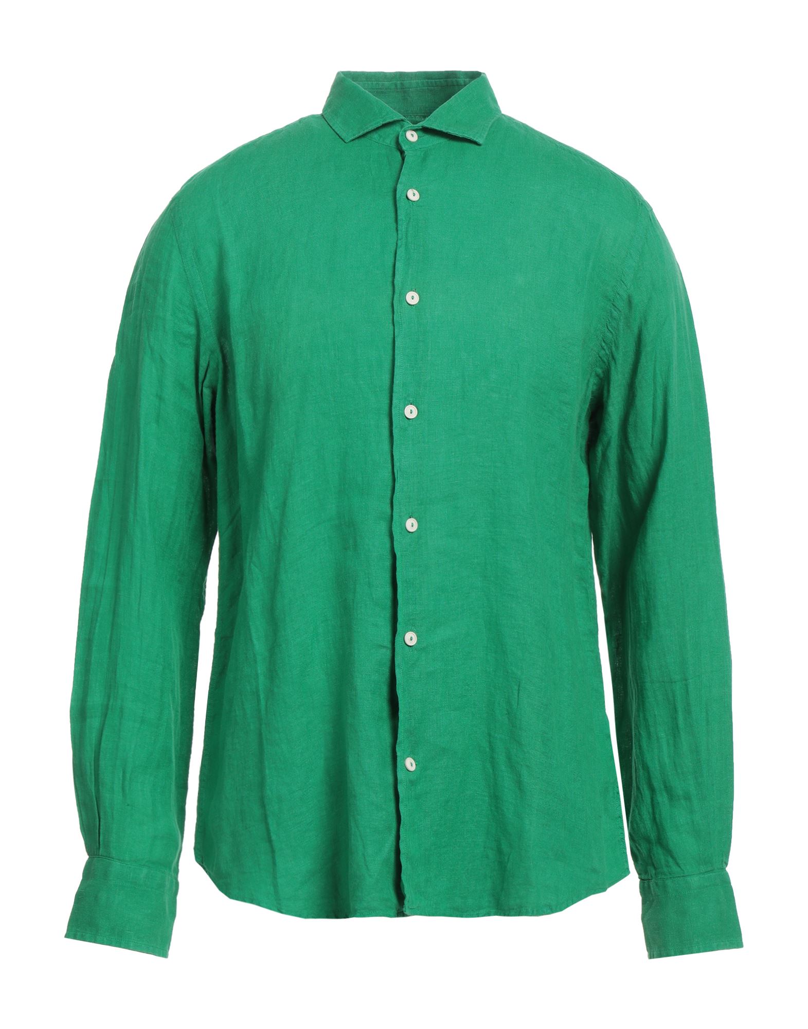 MC2 SAINT BARTH MC2 SAINT BARTH MAN SHIRT GREEN SIZE S LINEN