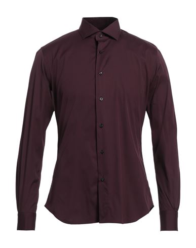 Shop Xacus Man Shirt Deep Purple Size 15 Cotton, Polyamide, Elastane