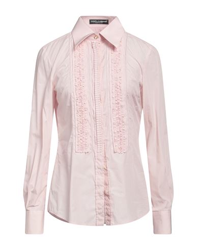 Dolce & Gabbana Woman Shirt Light Pink Size 10 Cotton, Polyester In Pink