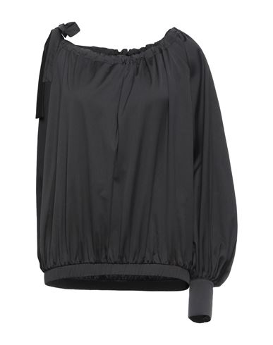 Federica Tosi Woman Top Black Size 8 Cotton, Silk
