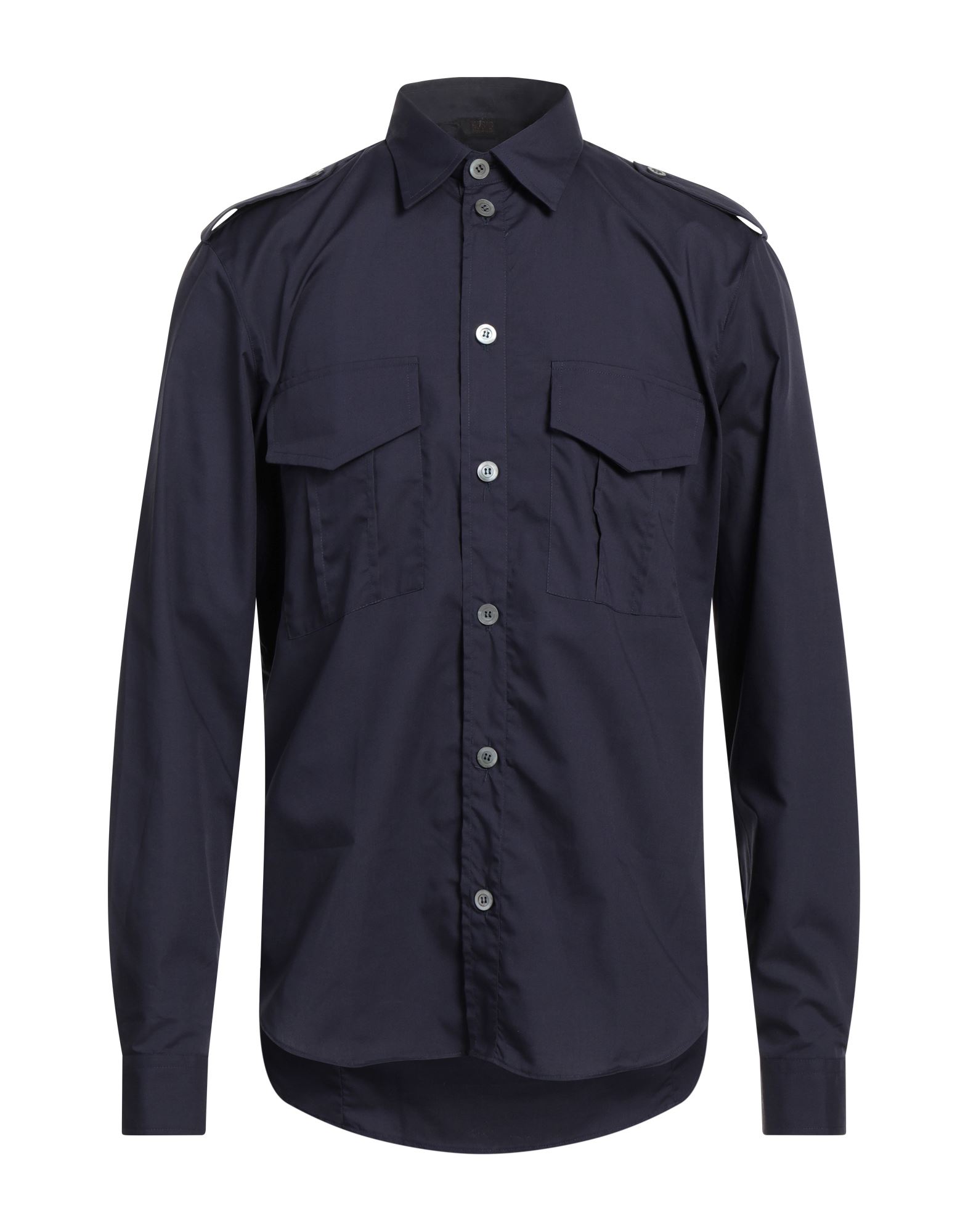 Shop Hōsio Man Shirt Midnight Blue Size 15 ¾ Cotton, Polyester