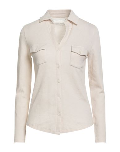 Majestic Filatures Woman Shirt Cream Size 1 Cotton, Cashmere In Neutral