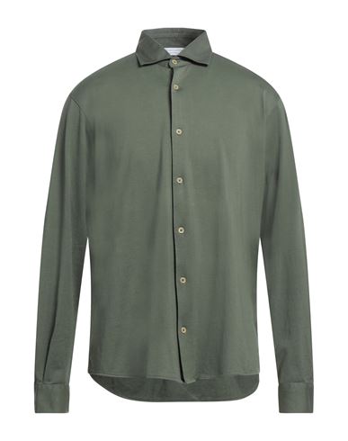 Filippo De Laurentiis Man Shirt Military Green Size 44 Cotton