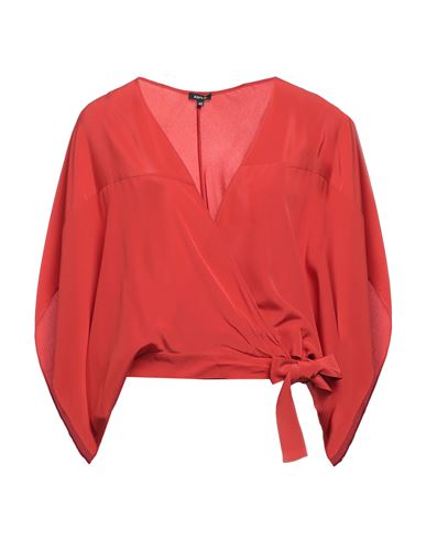 Aspesi Woman Shirt Red Size 2 Silk