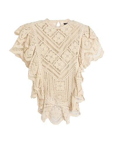 Shop Isabel Marant Woman Top Beige Size 1 Cotton