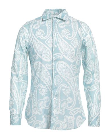 Etro Man Shirt Sky Blue Size 15 ¾ Cotton
