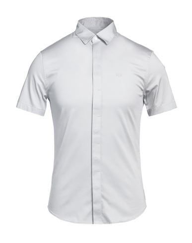 Armani Exchange Man Shirt Light Grey Size Xs Cotton, Elastane