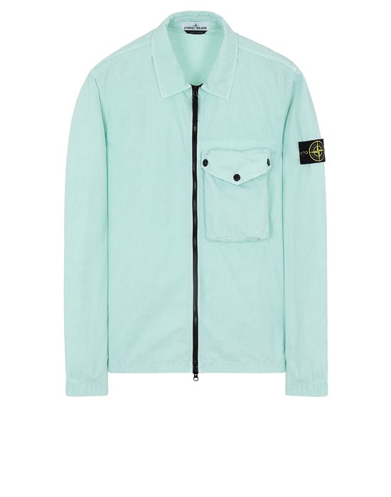 light blue stone island overshirt