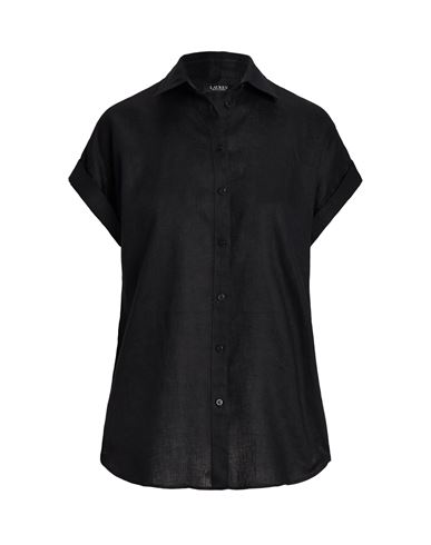 Shop Lauren Ralph Lauren Woman Shirt Black Size Xl Linen