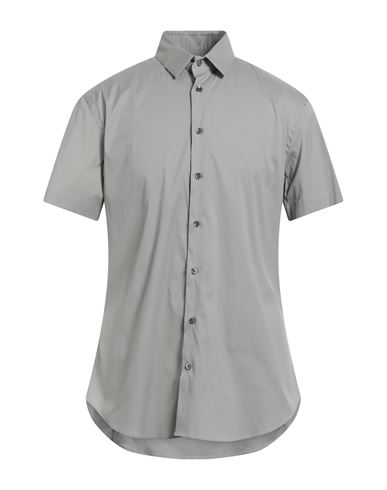 Giorgio Armani Man Shirt Grey Size 15 Cotton, Polyamide, Elastane