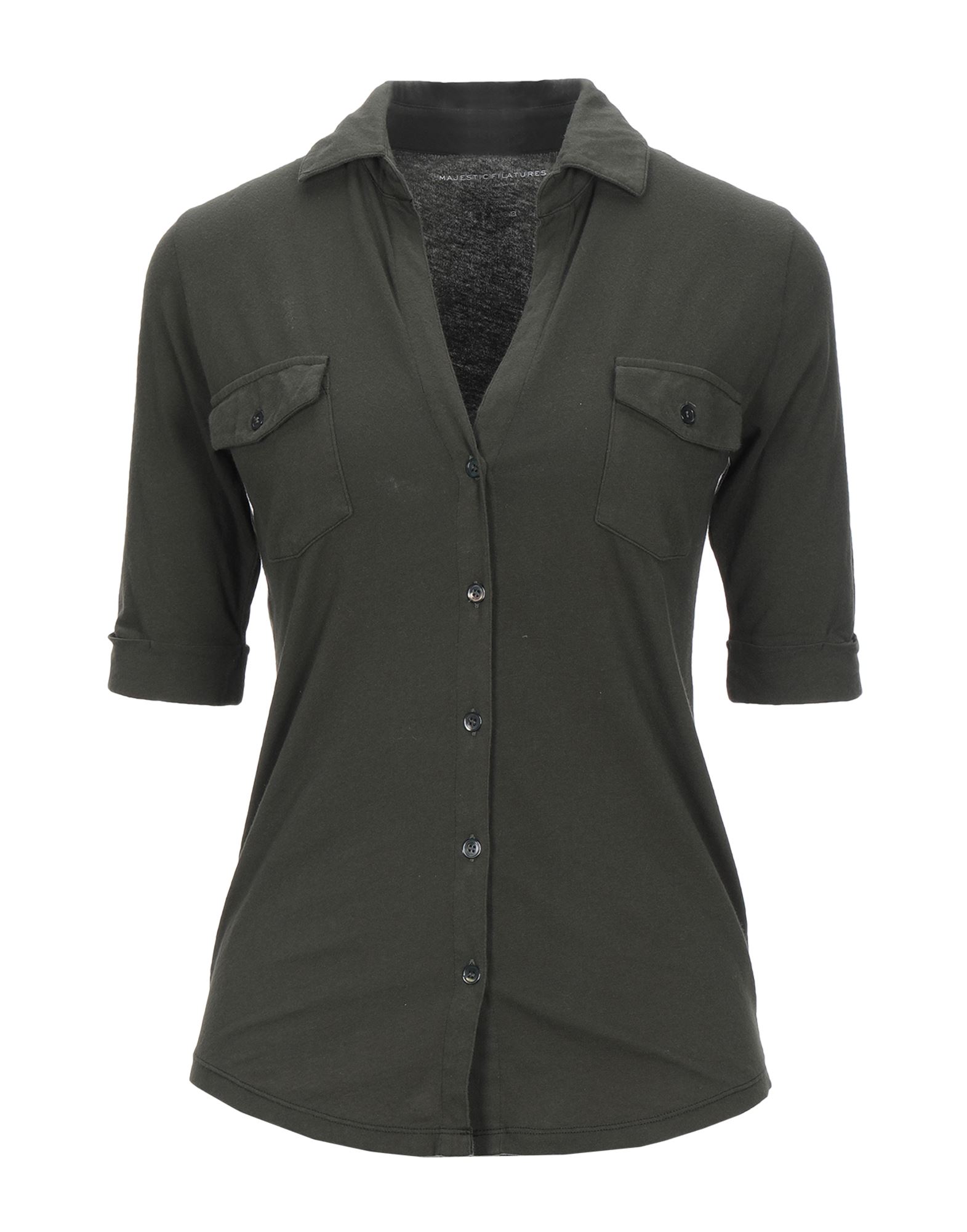 Majestic Shirts In Military Green