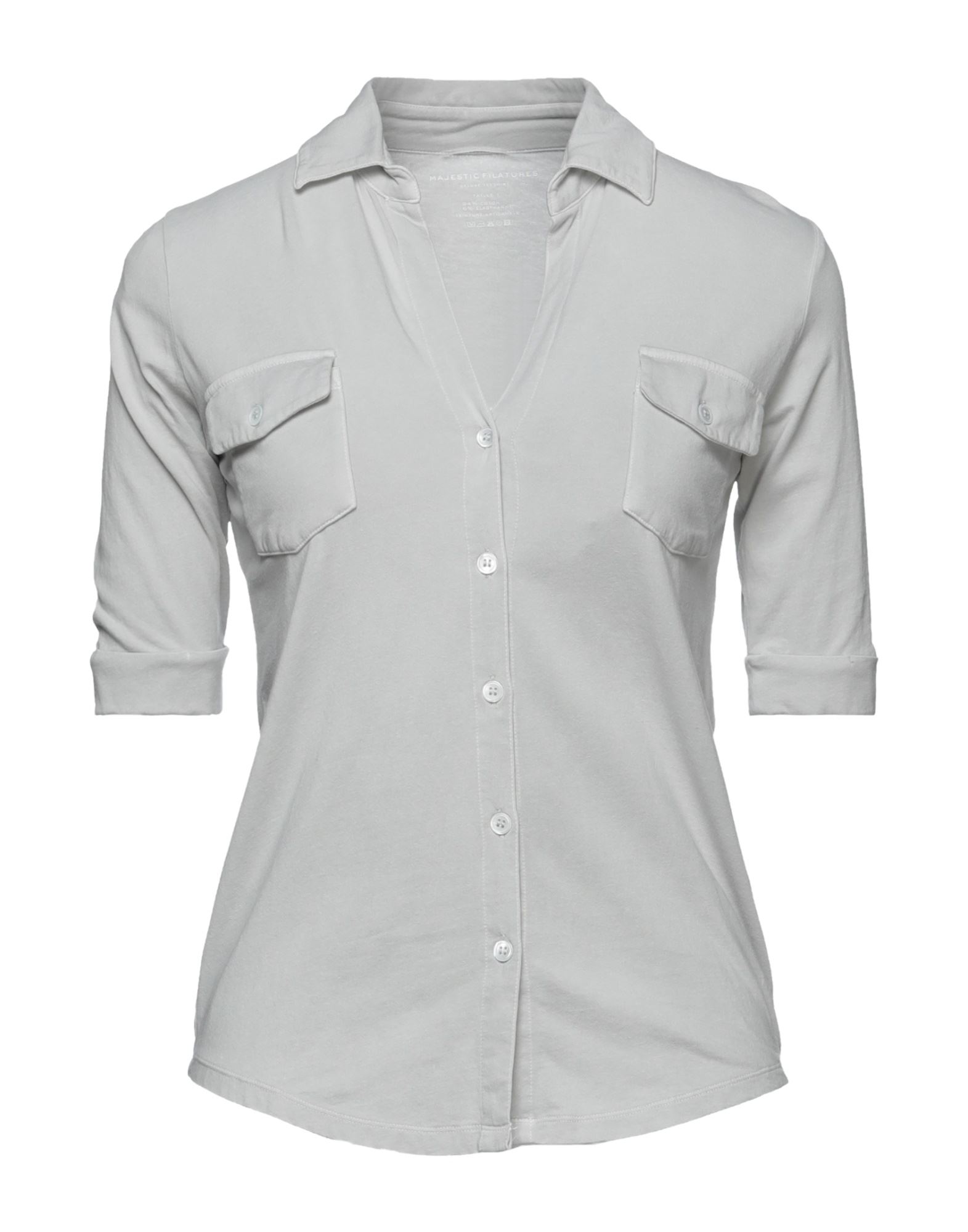 Majestic Shirts In Light Grey