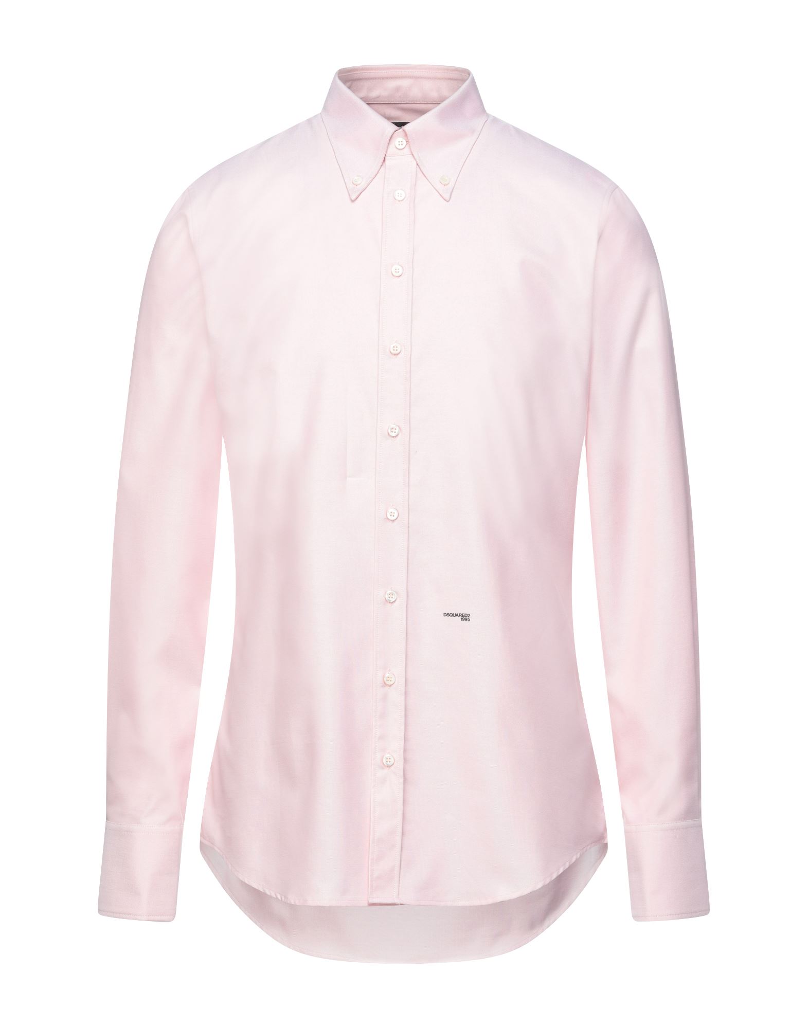 Shop Dsquared2 Man Shirt Light Pink Size 42 Cotton