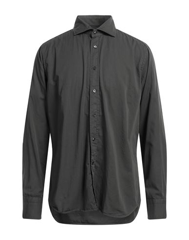Tintoria Mattei 954 Man Shirt Lead Size 17 Cotton In Grey