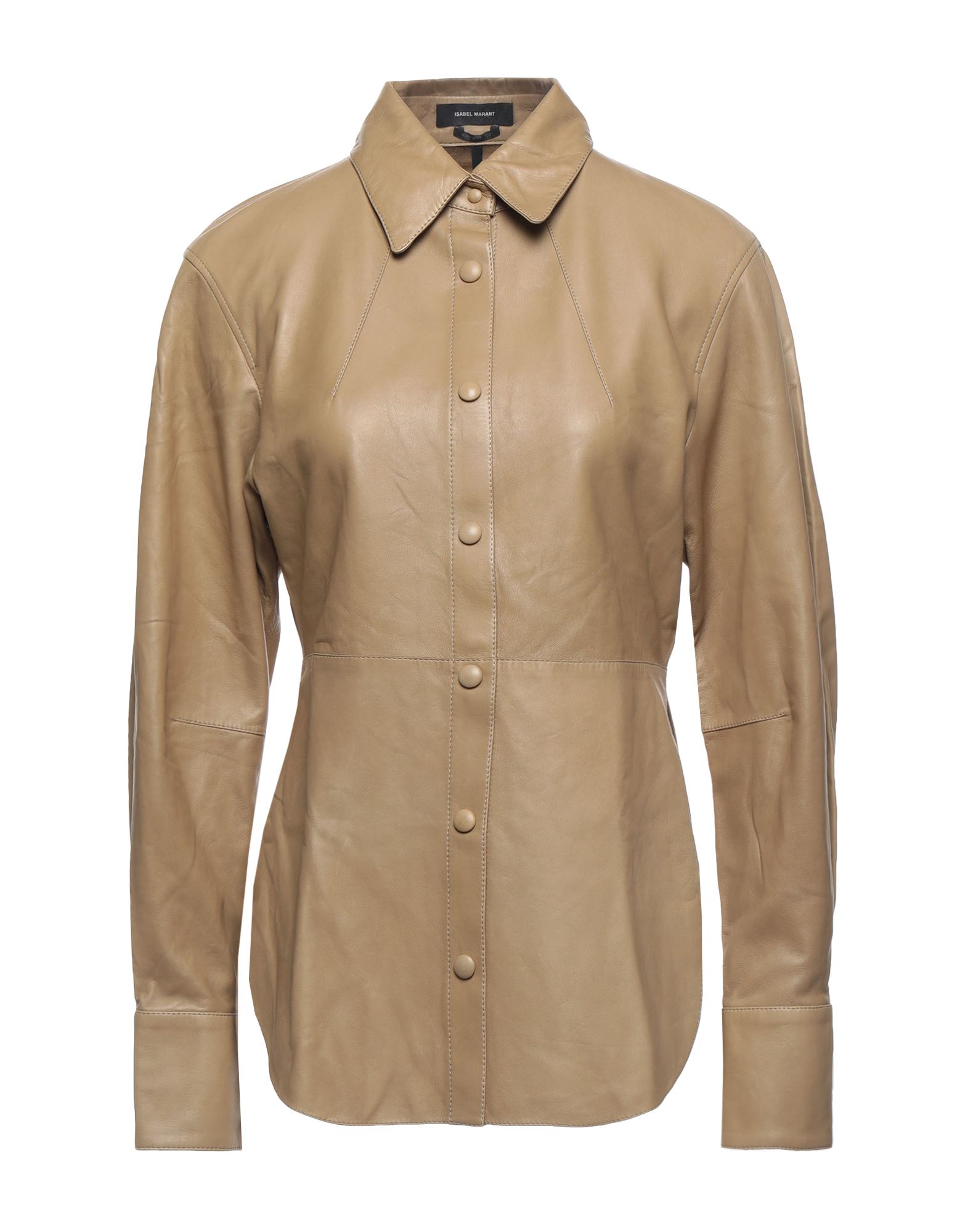 Shop Isabel Marant Woman Shirt Brown Size 4 Lambskin