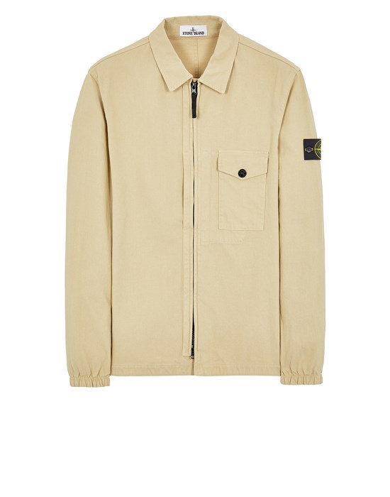 beige overshirt stone island