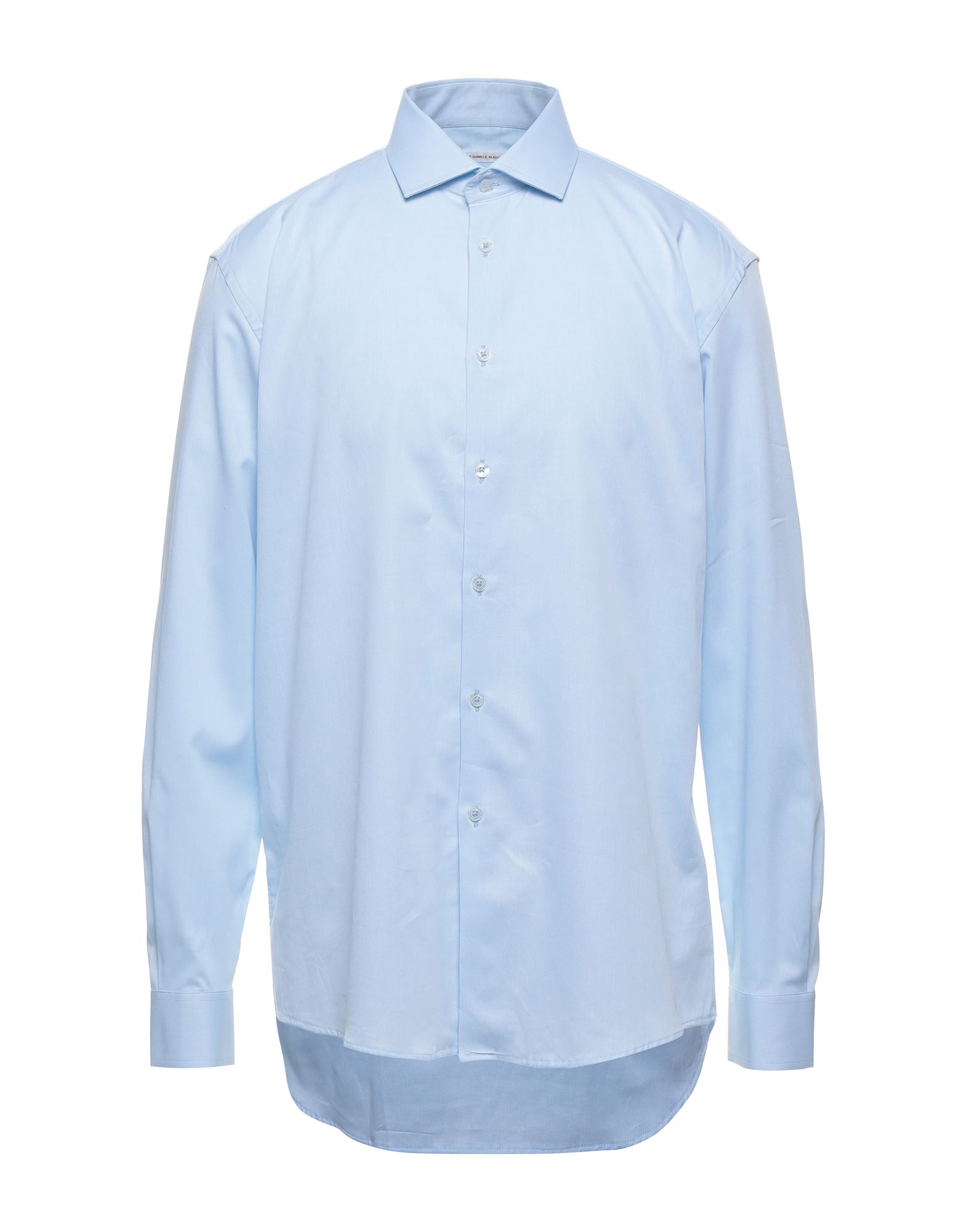 Grey Daniele Alessandrini Shirts In Sky Blue