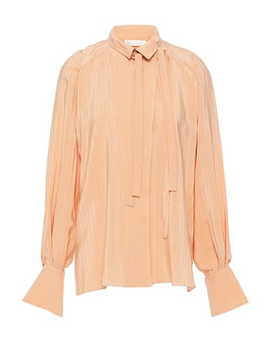 Chloé Woman Shirt Apricot Size 4 Silk In Orange