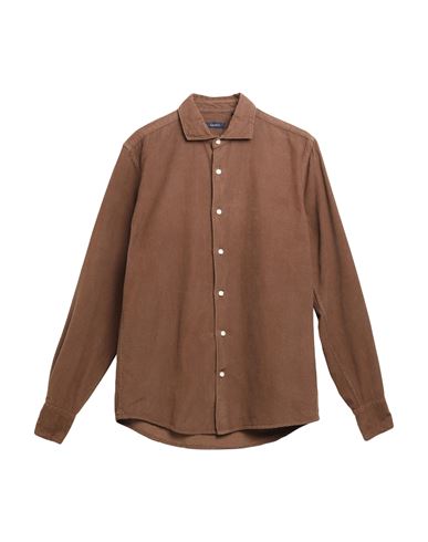Deperlu Man Shirt Brown Size M Cotton