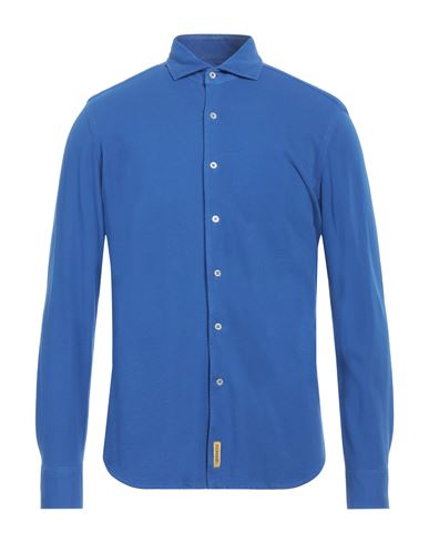 Shop B.d.baggies B. D.baggies Man Shirt Azure Size Xxl Cotton In Blue