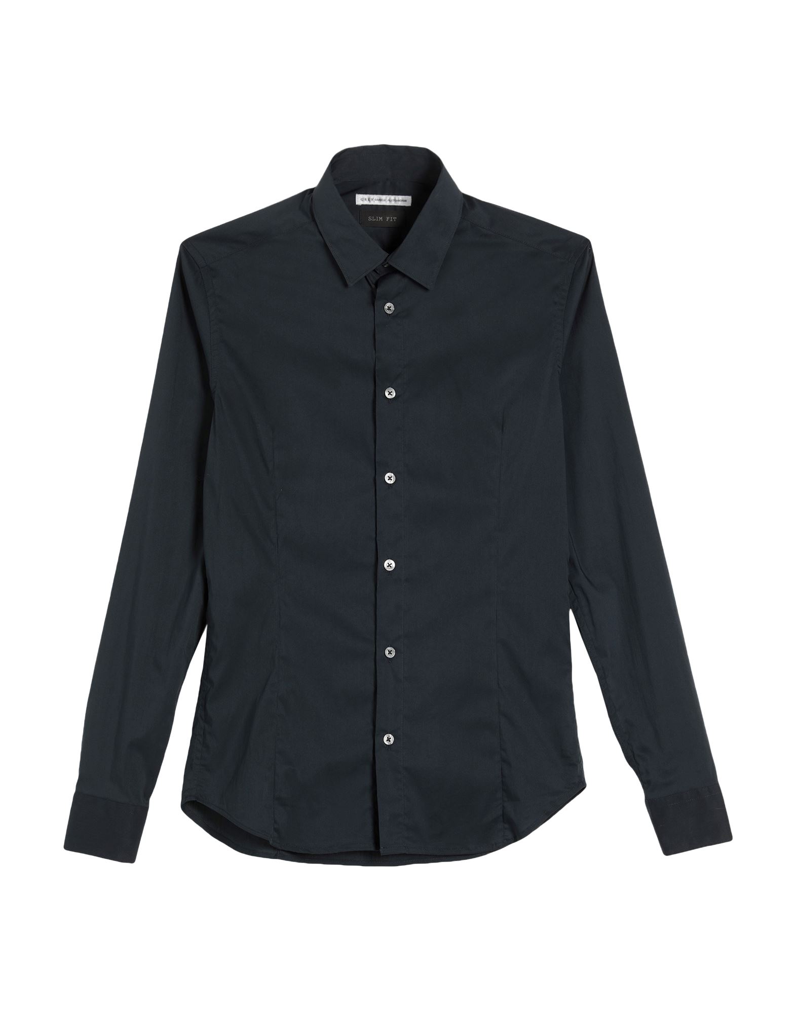 Grey Daniele Alessandrini Shirts In Dark Blue