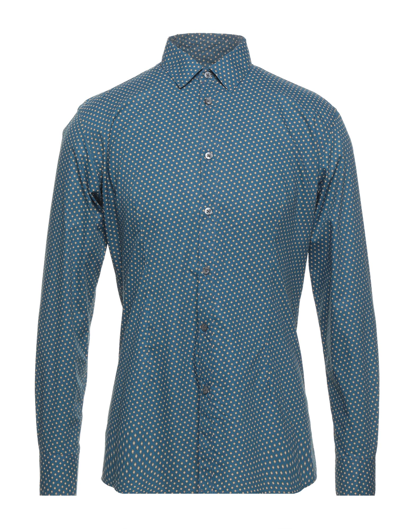Grey Daniele Alessandrini Shirts In Pastel Blue