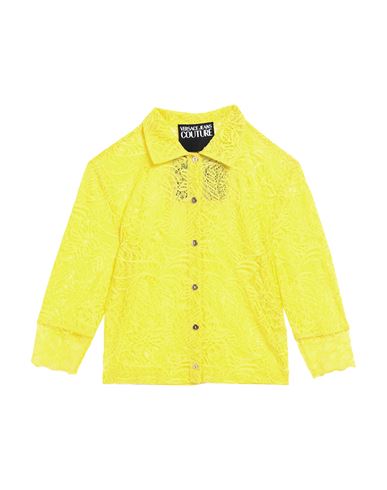 Versace Jeans Couture Woman Shirt Yellow Size 4 Polyamide