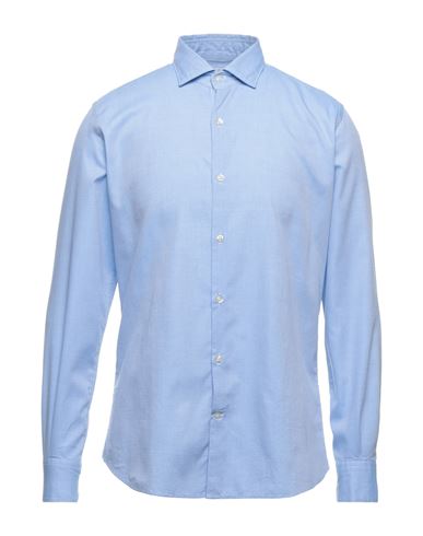 Man Shirt Sky blue Size 17 Cotton