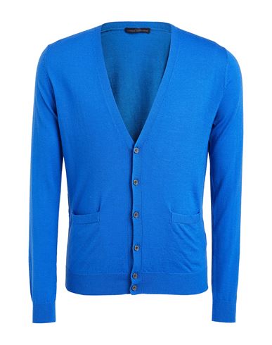 Daniele Alessandrini Homme Man Cardigan Blue Size 38 Merino Wool