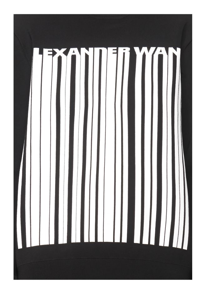 barcode logo sweatshirt - 運動衫 女士 alexander wang 亞歷山大王