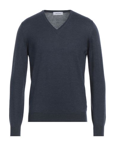 Shop Gran Sasso Man Sweater Navy Blue Size 40 Virgin Wool