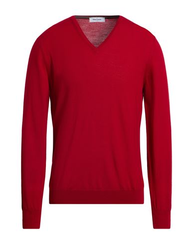 Gran Sasso Man Sweater Tomato Red Size 42 Virgin Wool In Red
