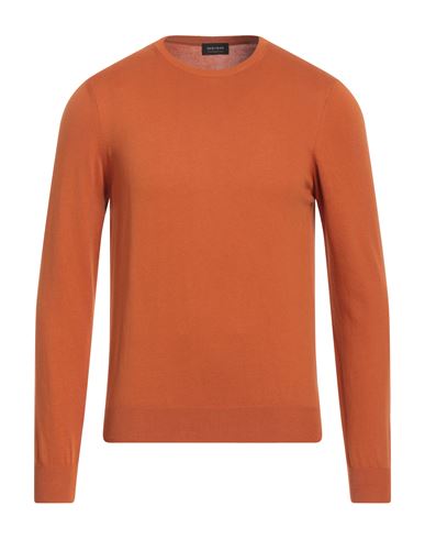 Man Sweater Orange Size 38 Cotton
