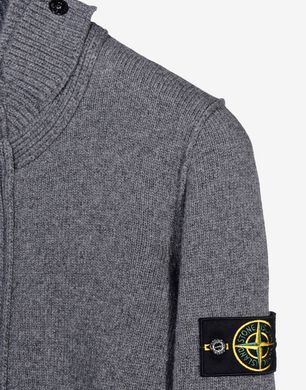 Stone island grey on sale cardigan