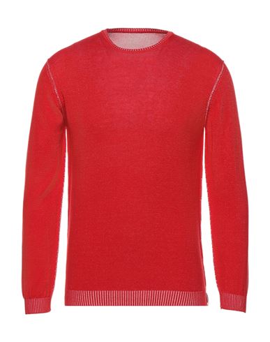 Man Sweater Orange Size 42 Cotton