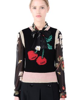 REDValentino Cherry Intarsia Vest - Knit Sweater for Women ...