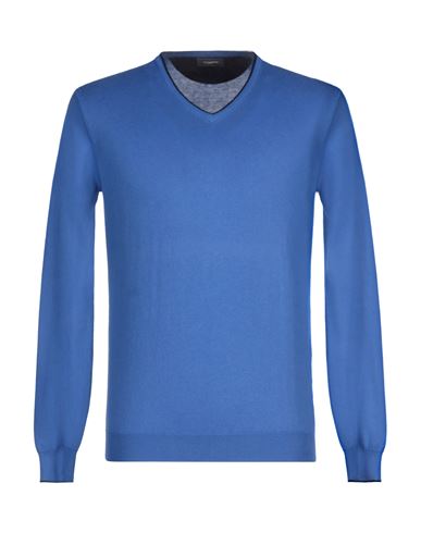 Man Sweater Blue Size 4 Cotton