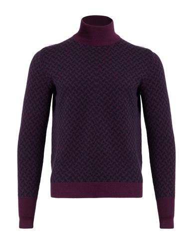 Drumohr Man Turtleneck Plum Size 46 Cashmere In Multi