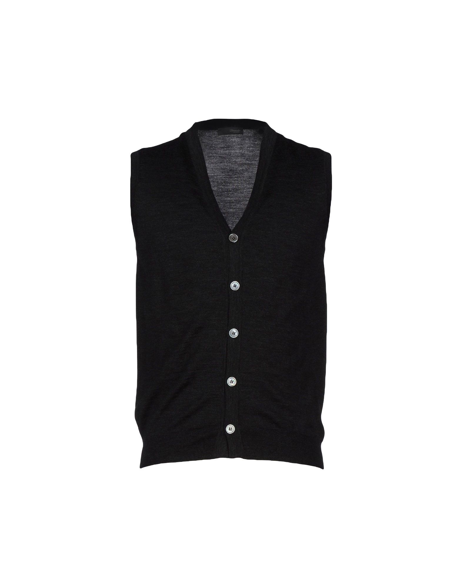 Drumohr Vest With Logo In Steel Grey