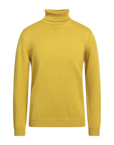 Shop Roberto Collina Man Turtleneck Mustard Size 46 Merino Wool In Yellow