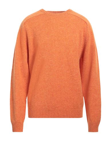 Man Sweater Orange Size 6 Wool