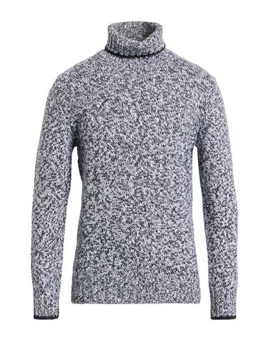 Gran Sasso Man Turtleneck Black Size 40 Virgin Wool In Gray