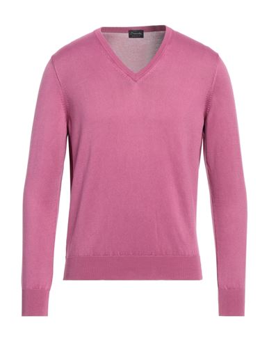 Drumohr Man Sweater Magenta Size 40 Cotton