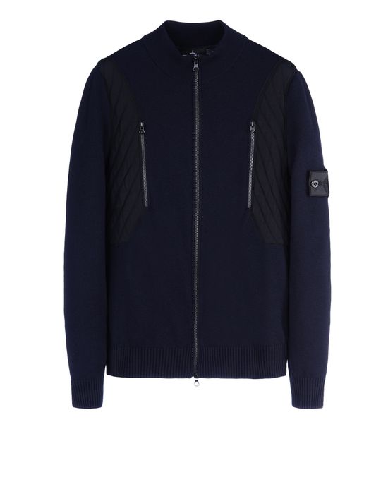39664810lv - SWEATERS STONE ISLAND SHADOW PROJECT Sweater 501A6 TACTICAL TRACK JACKET _ STRETCH WOOL WITH INTARSIA STONE ISLAND SHADOW PROJECT - 0