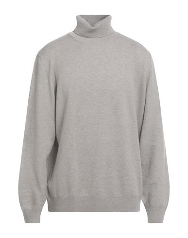 Gran Sasso Man Turtleneck Taupe Size 48 Wool, Cashmere, Viscose In Gray