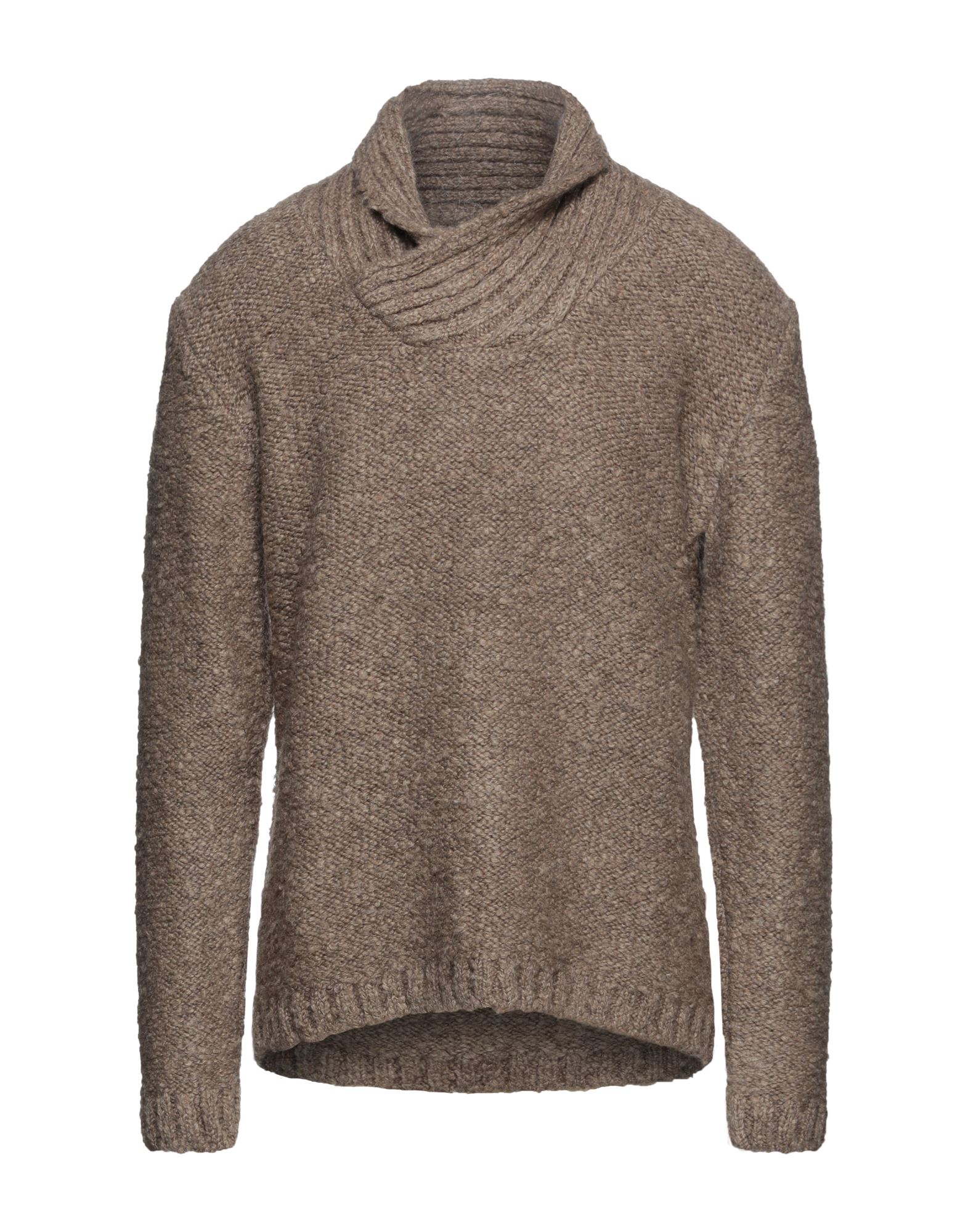 《セール開催中》WOOL & CO メンズ プルオーバー カーキ XL アクリル 56% / ウール 18% / モヘヤ 18% / ナイロン 8%