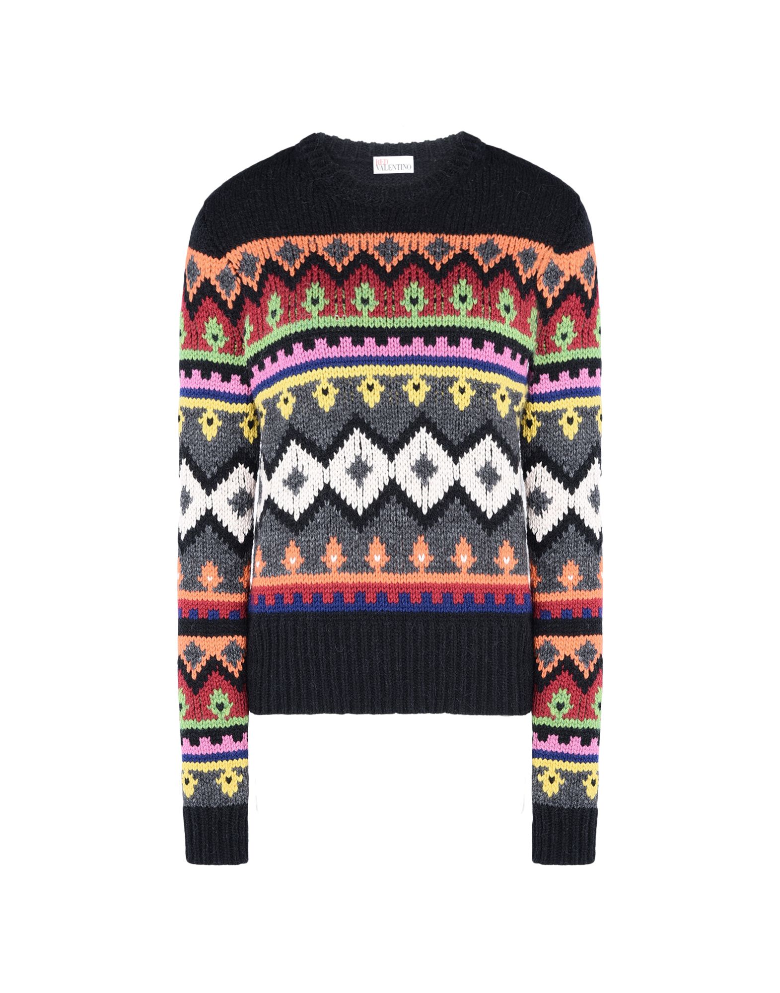REDValentino Multicolor Fair Isle Wool Sweater - Knit Sweater for Women ...