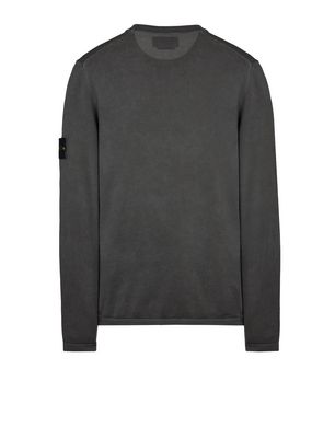 stone island garment dyed crew sweat black