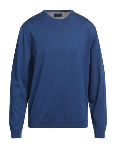 Roberto Collina Man Sweater Blue Size 44 Merino Wool